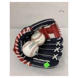 Franklin Baseball Glove & Baseballs