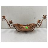 Metal bowl and candle holder