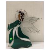 Angel Stained Glass, one Panel has Crack