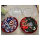 2cnt Wreath Storage Boxes, Wreath, USA Decor