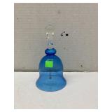 Vntg Cobalt Blue glass hand bell
