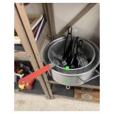 Deep Fryer Pan, Pot, Tongs