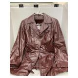 Leather lined coat size 6