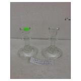 Glass Candlestick Holders