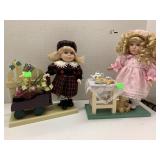 2 Porcelain Dolls