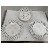 Lace Plates and Bowl