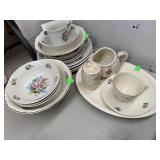 Rose Pattern Dishes