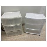 2 Plastic Storage Containers (missing wheel)