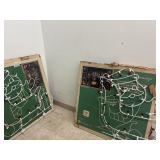 2 vintage lighted Christmas silhouette decoration