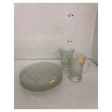 Pine Print Glass Plates & Mugs