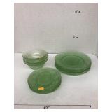 Green Glass Dishes