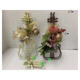 Metal Decorations, 2 violins and Sled