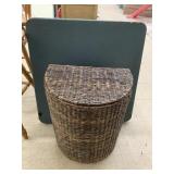 Card Table and Hamper Basket