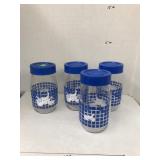 5cnt Carlton Glass Jars