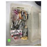 Batteries and Plastic shoe Box
