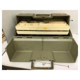 Tackle box with lures, Fishing items