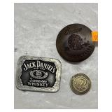 Indiana Motorcycle Pin, Jack Daniels Whiskey, &