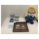 Vntg Playing Cards & Doll that talks