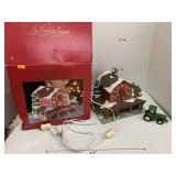 St Nicholas Square Light Up House and John Deere