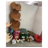 Heart Shelf, Birds, Misc Decor