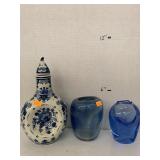 Blue Glass Vases