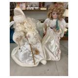 Musical wind up Santa and light up Angel tree