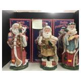3 Santa Figurines
