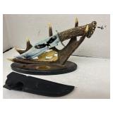 Antler Stand, Knife, Sheath