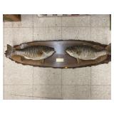 Mounted fish on wood plaque approx 45 in x 12 in