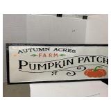 Metal Pumpkin Patch Sign