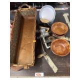 Salad bowls, mini cake pans, Alaskan ulu knife,