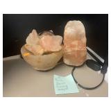 2 Himalayan Rock Salt Lamps