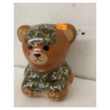 Metal Army Bear Bank