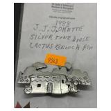 JJ Jonette Jewelry  silver tone House / Cactus