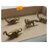 Mini Brass Dinosaurs & Fox Figures