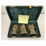 Vintage Brass Angels in Original Box by Jainson