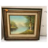 River Painting, Signed