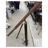 Brass & Wood Telescope w/ adjustable height Stand