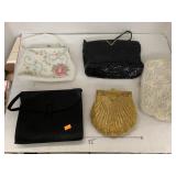 4cnt Beaded Purses and black purse