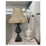 Metal and porcelain table lamps