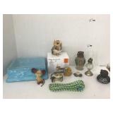 Misc Flat, Homer Sewing Box, Vntg Oil lamp