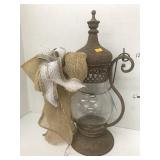 Decorated Vntg Hurricane lantern