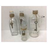 Vntg Bottles and Key Decorations