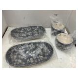 Temp-tations Floral Lace soup and sandwich set -