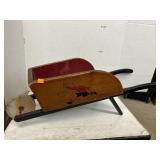 Vintage Wooden Toy Wheelbarrow