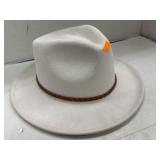 Fedora hat with a braided leather band - new