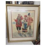 Signed Framed Water Color Art