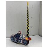 Vintage Tin Litho Friction Powered Motorcycle