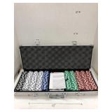 Poker Chip Set New  in Case w/keys