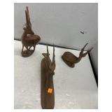 Wooden Deer Decor 3 Pieces
